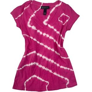 INC International Concepts Rhinestones Pink Tie Dye  T-Shirt Size PM Y2K